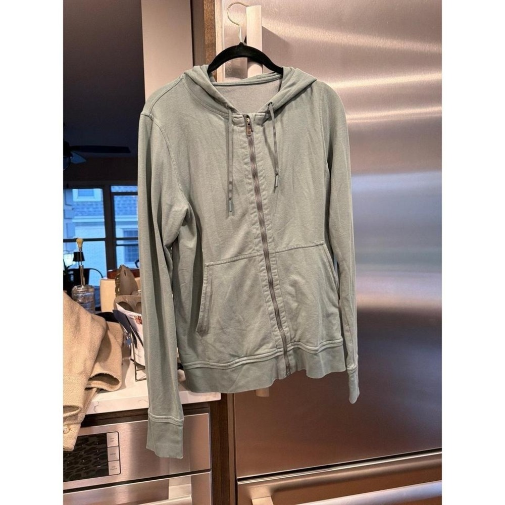 Lululemon Full-Zip Hoodie, Likely The "Press Pause Jacket" Green 10